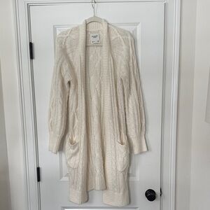 Abercrombie & Fitch Cream Knit Cardigan